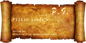 Pillis Izsák névjegykártya